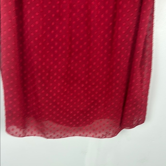 Lane Bryant Casual Red Sheer Tank Smocked Flutter Sleeve Blouse Size 18/20 - Picture 5 of 10